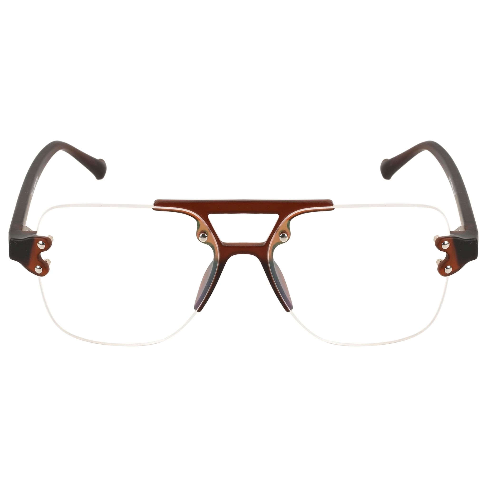 TERRY & CO | Zero Power Blue Cut Eyeglasses | Anti-Glare, UV Protection, Lightweight | For Gaming & Computer Use | Unisex | BROWN