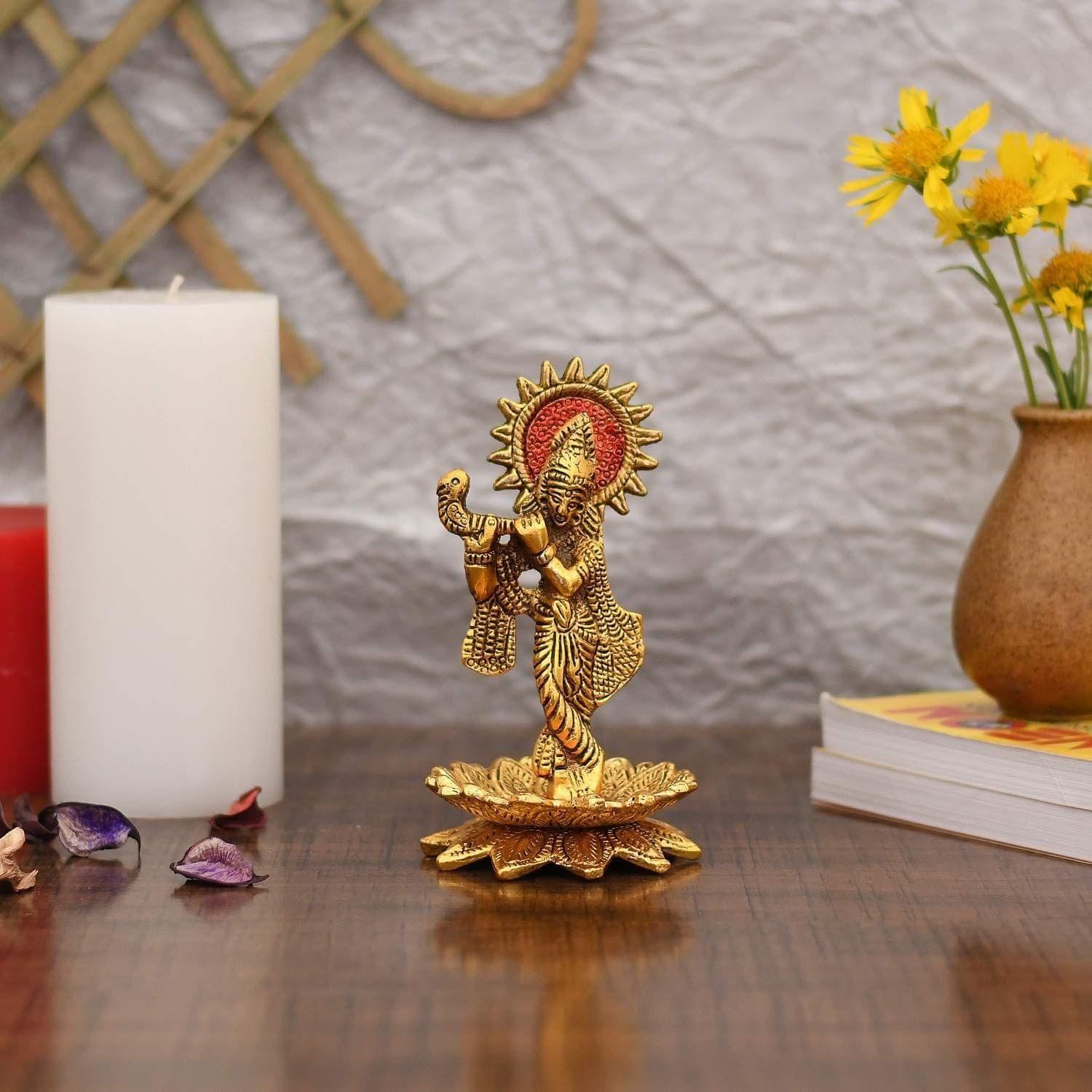 Showpiece Krishna Statue - 3.5*3.5*6.5 inch (AS200 G)