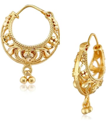 Vighnaharta - Golden Bali Earrings ( Pack of 1 )