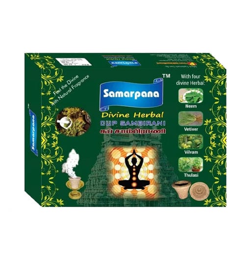 Samarpana Divine Herbal Non-Charcoal Sambrani Cup Pack with Burner Plate Consists 12 Packs Inside Each Pack-1