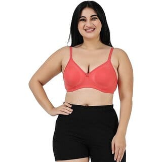 Lovingcare Women's Cotton Non-Padded Non-Wired Full Cup Bra Rose Lovingcare Women's Cotton Non-Padded Non-Wired Full Cup Bra Rose