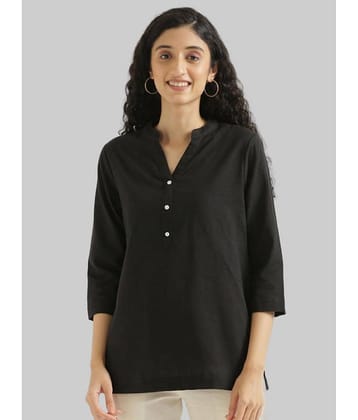 PP Kurtis Rayon Solid Straight Women's Kurti - Black ( Pack of 1 )