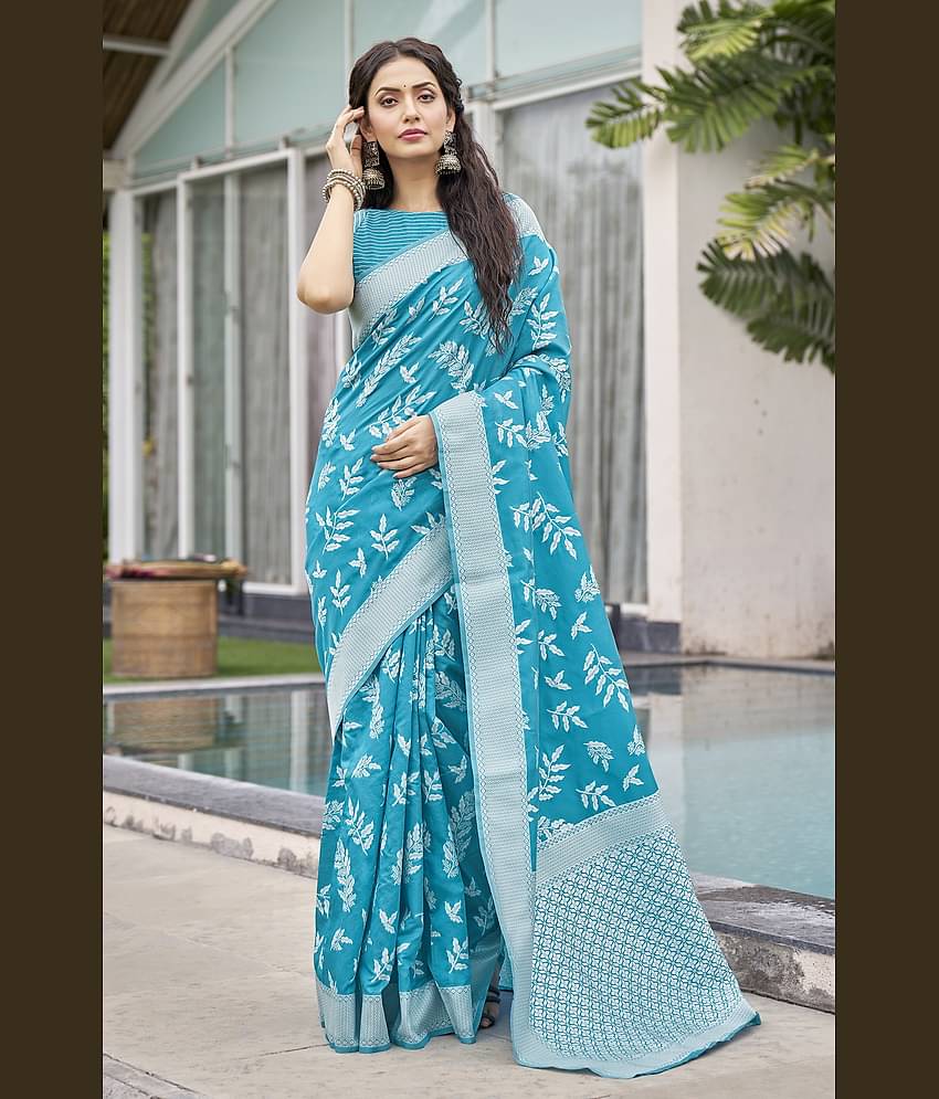 Sariya Jacquard Woven Saree With Unstitched Blouse Piece ( Pink )