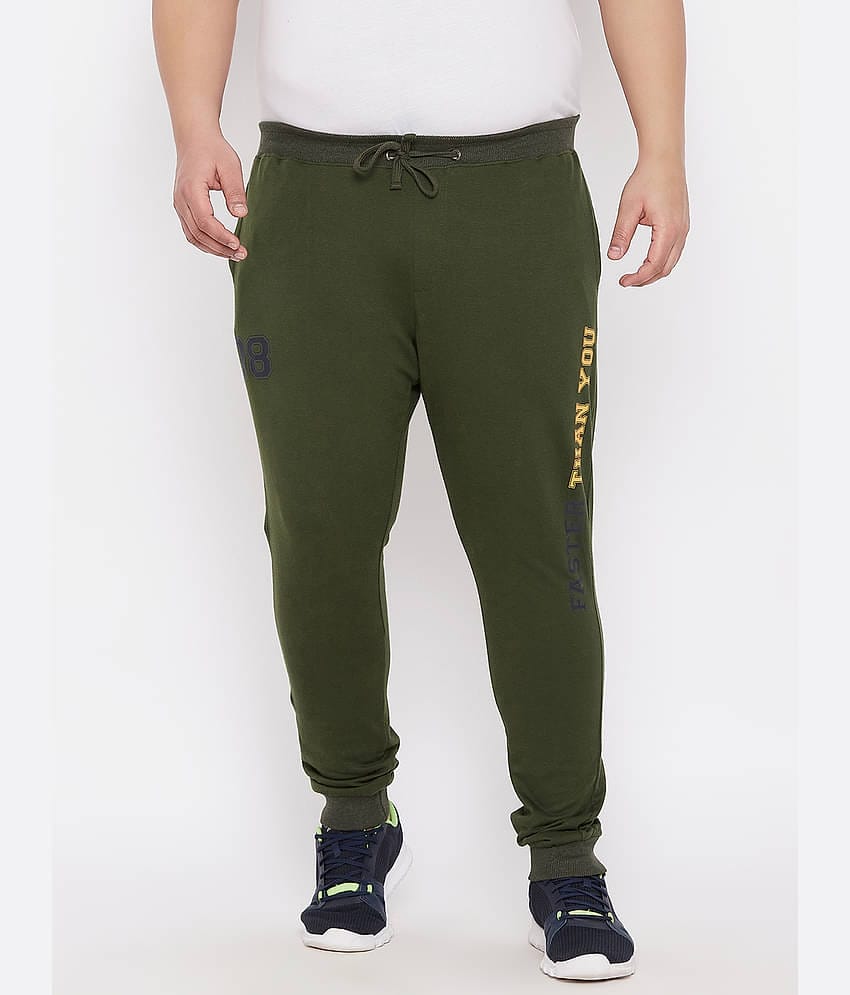 Ardeur - Olive Green Cotton Blend Men's Joggers ( Pack of 1 )