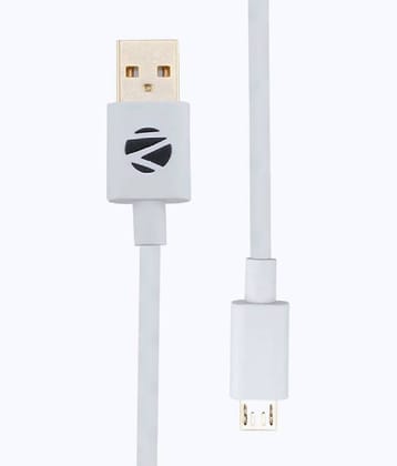 Zebronics White 2.4 A Micro USB Cable 1 Meter