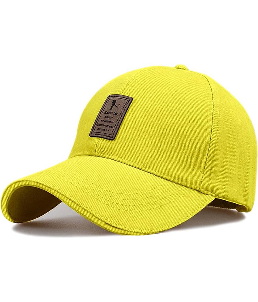 Bolax Pack of 1 Cotton Men's Cap ( Yellow )