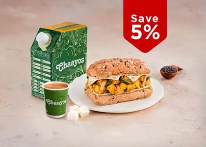 Meal Combo With Chai (Veg) - Serves 1