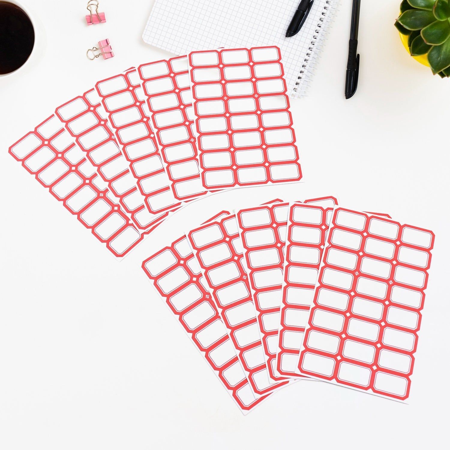 Multipurpose Writable Blank Label Sticker Sheets (1 Sheet)
