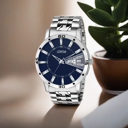 LOREM Blue Day Date Analog Watch for Men LR102-UF