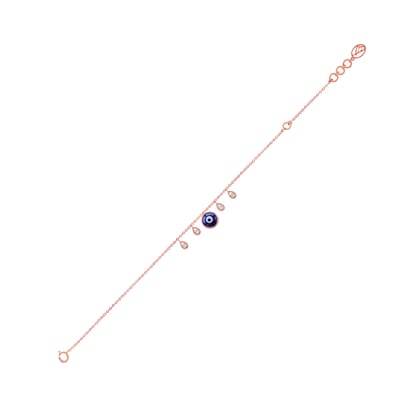 Senco Gold Lucky Appeal Diamond Bracelet (2.3 gram / 0.09 Ct / HI-SI / 18K Rose Gold)
