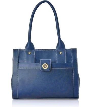 Fostelo Blue Faux Leather Shoulder Bag