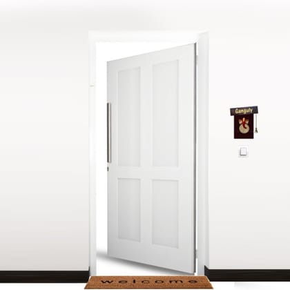 Aluminium Front Door Pure White KPD-1004 (3.6 ft x 7 ft)