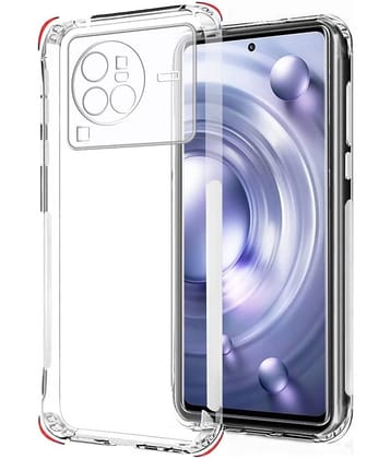 Case Vault Covers - Transparent Silicon Silicon Soft cases Compatible For Vivo X80 Pro ( Pack of 1 )