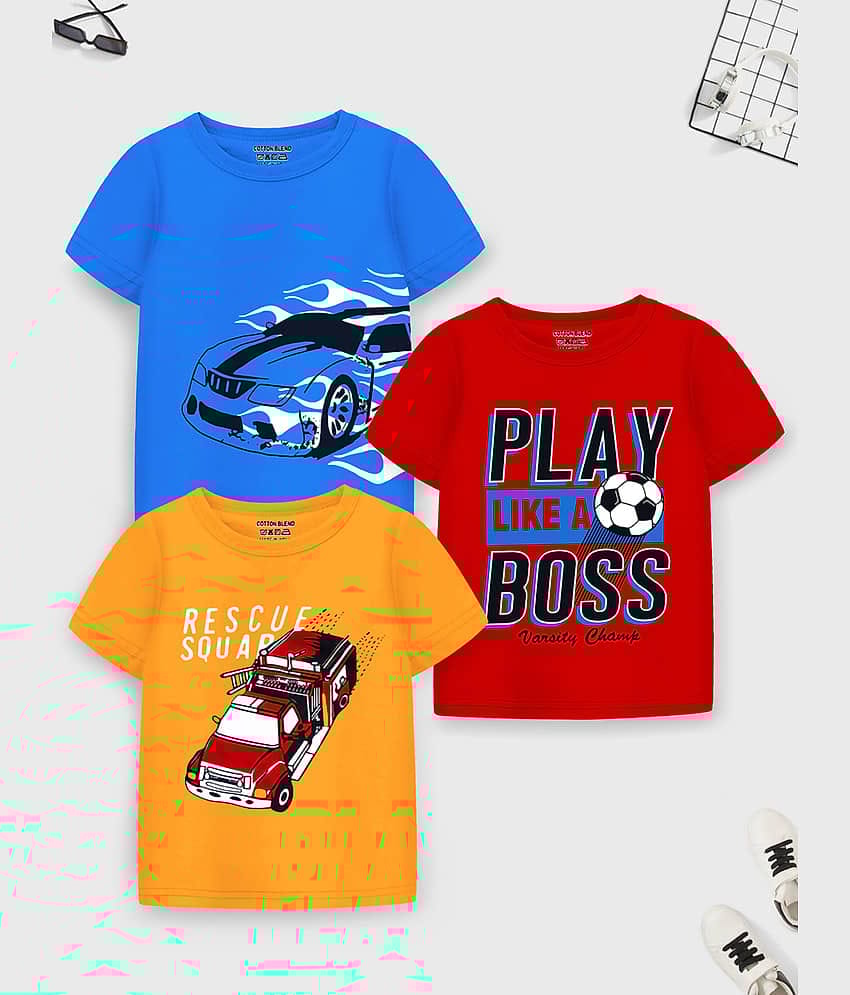 Trampoline Pack of 1 Boys Cotton Blend T-Shirt ( Multicolor 4 )