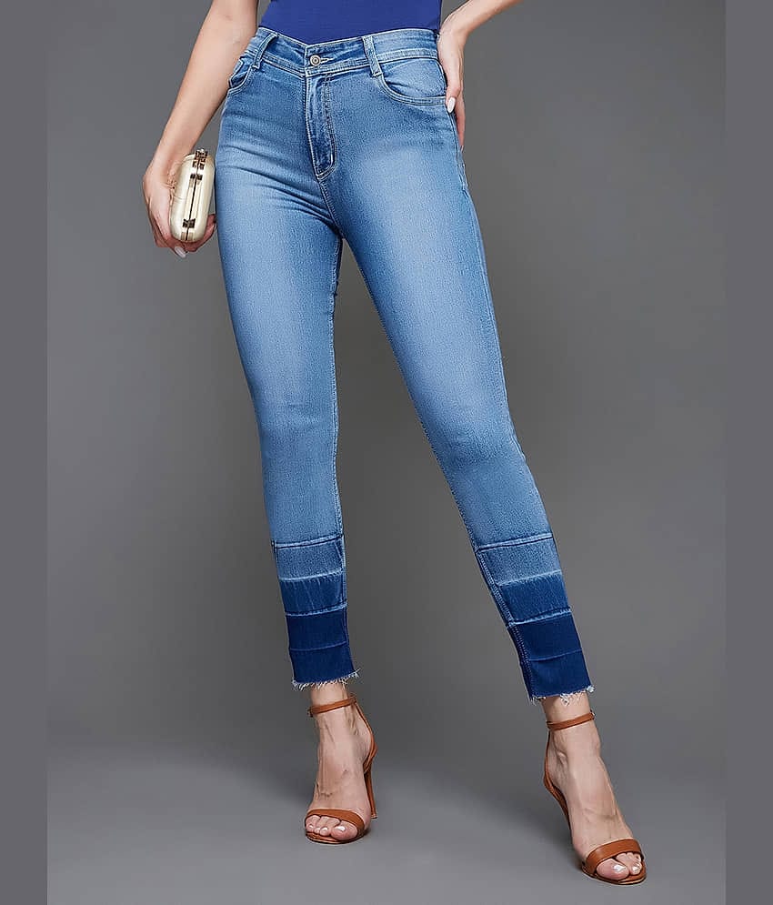 Miss Chase - Light Blue Denim Skinny Fit Women's Jeans ( Pack of 1 )