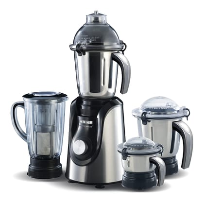 Usha Maximus Plus 800-Watt Copper Motor Mixer Grinder with 4 Jars and 5 Years Motor Warranty(Black & Stainless steel) Black / Net Dimension
