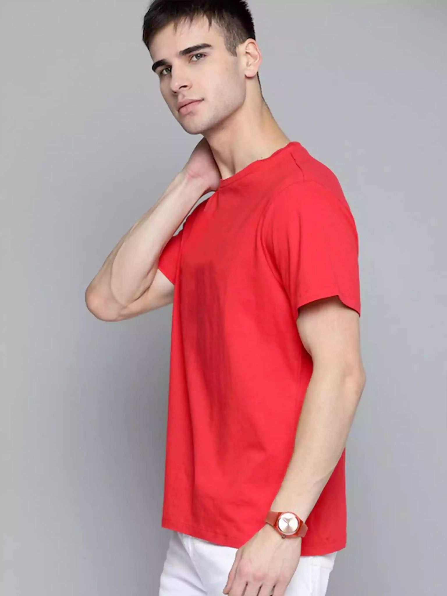 Red - Sukhiaatma Unisex Basic T-shirt-XS-36