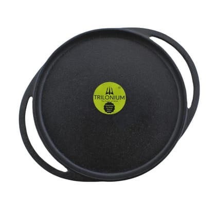 TRILONIUM Cast Iron Dosa Tawa | Pre-Seasoned | Infinity 2.0 | Diameter 12 inches | Weighs 2.75 Kgs TRILONIUM Cast Iron Dosa Tawa | Pre-Seasoned | Infinity 2.0 | Diameter 12 inches | Weighs 2.75 Kgs