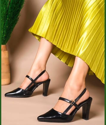 JM Looks Black Women's Sandal Heels