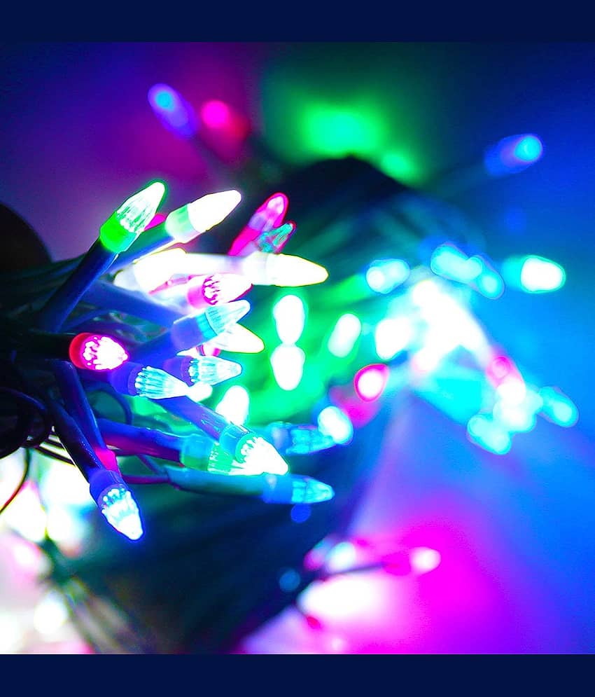 MIRADH 18m 60 ft.75 ROCKETBulb  8 Mode LED String Lights Multi