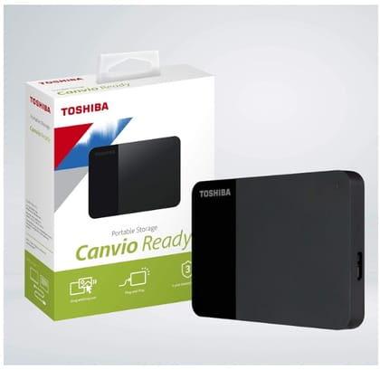 Toshiba Canvio Ready 4TB Portable External HDD - USB3.0 for PC Laptop Windows and Mac, 3 Years Warranty, External Hard Drive - Black Toshiba Canvio Ready 4TB Portable External HDD - USB3.0 for PC Laptop Windows and Mac, 3 Years Warranty, External Hard Drive - Black