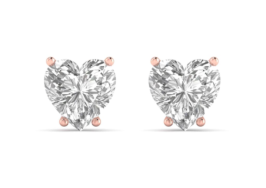 Heart Solitaire Studs