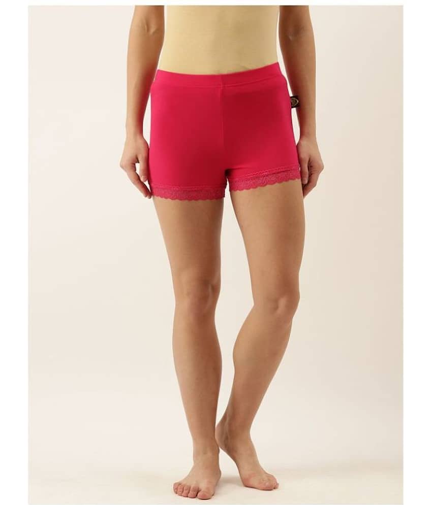 Zebu Poly Viscose Hot Pants - Pink Single