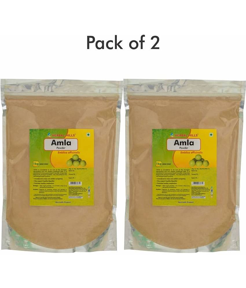 Herbal Hills Amla Powder - 1 Kg - Pack of 2 Powder 1 mg