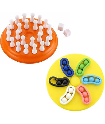 RAINBOW RIDERS Combo Of Memory Chess Game & Magic Spin Plastic Blocks Brain Teaser For Kids 4+ Years.