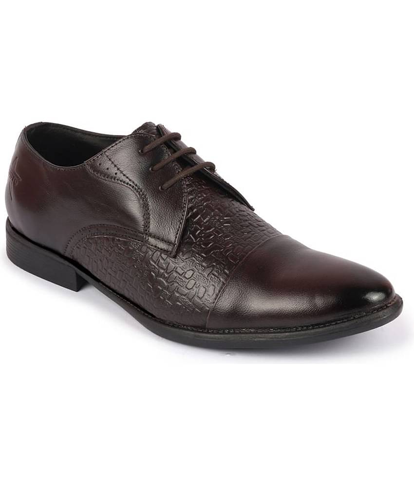 Fausto Brown Men's Derby Formal Shoes
