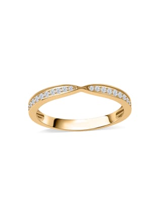 Lab Grown Diamond Sparkle Wedding Band Ring-10 / 9K / Yellow Gold