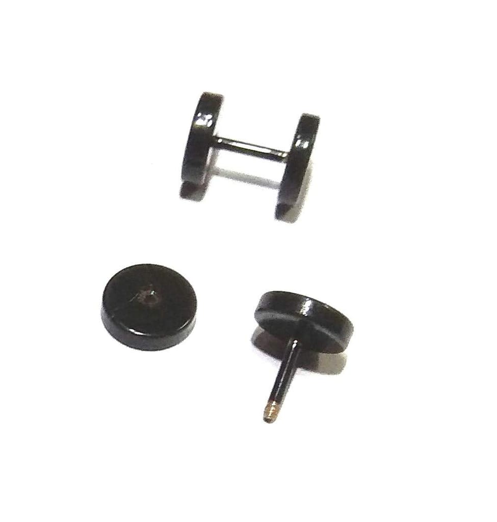 Nawani 1 Pair Mens Jewellery Black Studs Earring/Earring for Men/Boys/Boyfriend. - Earrings | Buy online on ZillyBuy