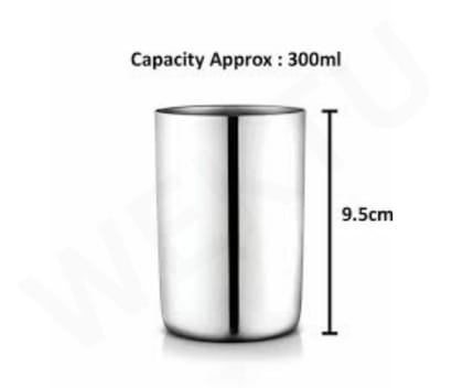 Wektu Stainless Steel Pipe Glass/Pack of 6 PC