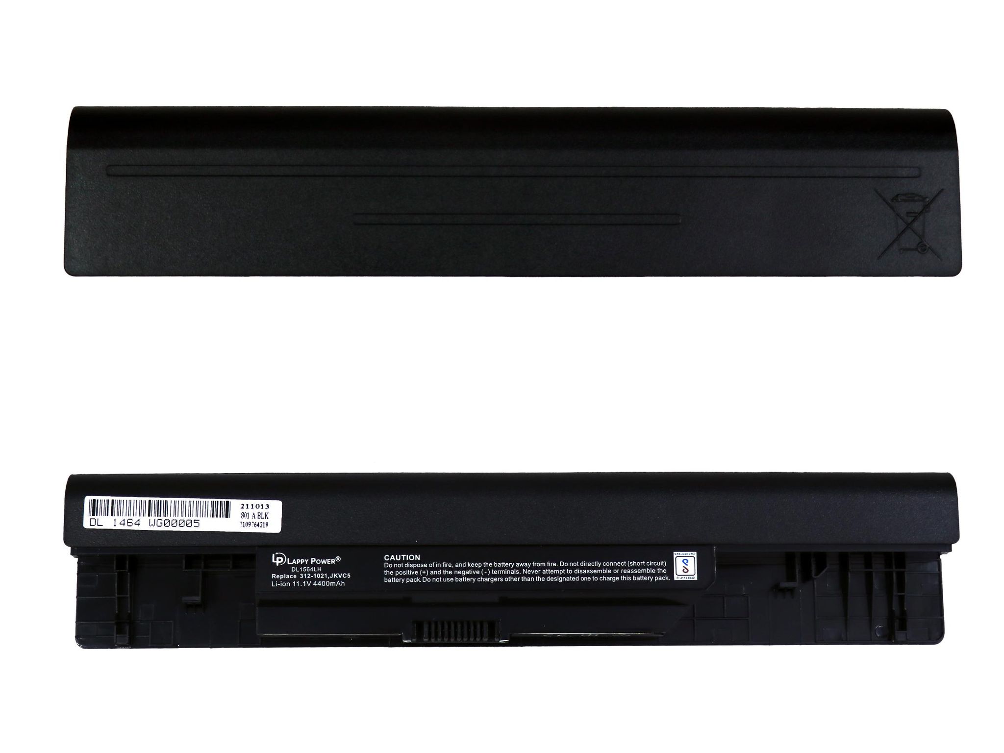 Dell Laptop Battery Inspiron 1464, 1564, 11.1V 6Cells 4000mah- Compatible