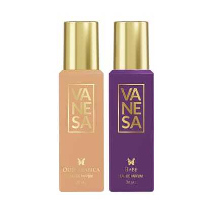 Vanesa Pack of 2 Perfume (Oud Arabica + Babe) - 20ml Each