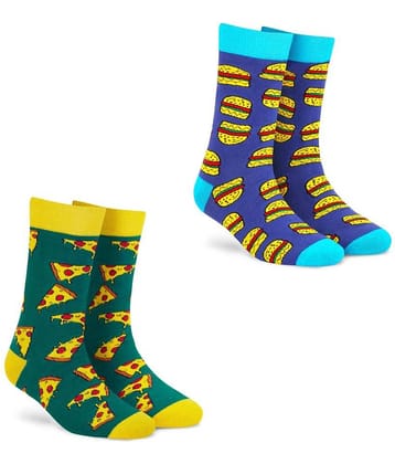 Dynamocks Multi Casual Full Length Socks Pack of 2