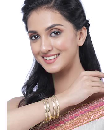 Zeneme Gold Bangle ( Pack of 4 )