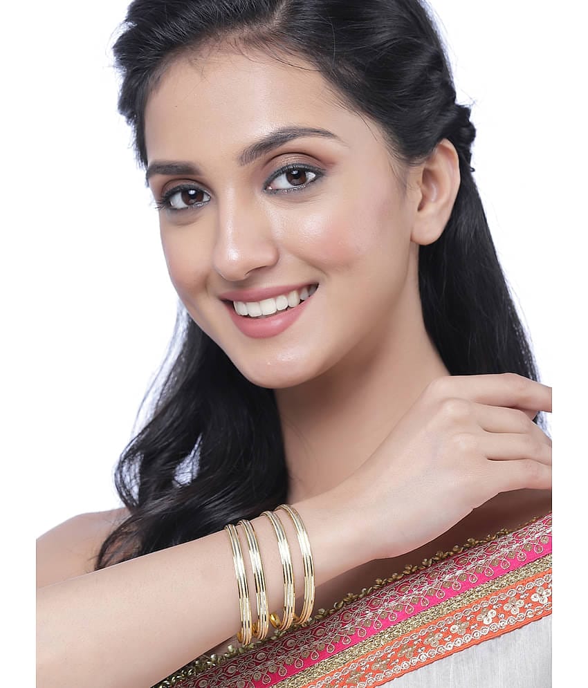 Zeneme Gold Bangle ( Pack of 4 )