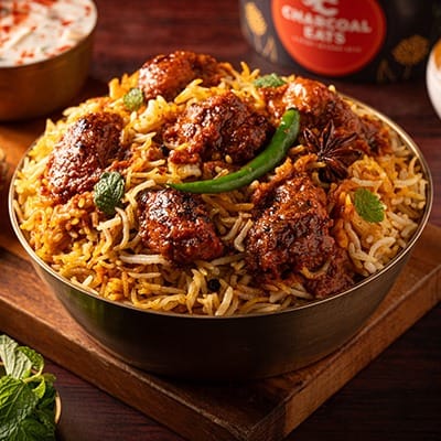 Dum Chicken Tikka Biryani (Boneless, Serves 1)