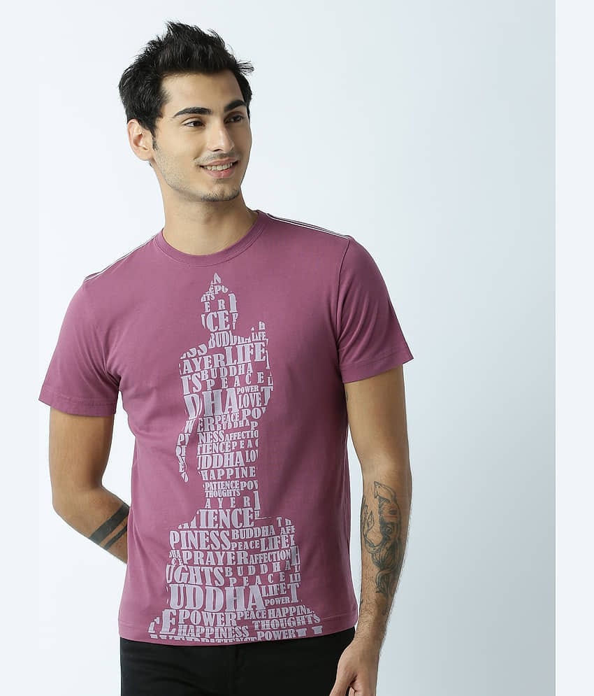 Huetrap Pack of 1 Cotton Regular Fit Men's T-Shirt ( Maroon )