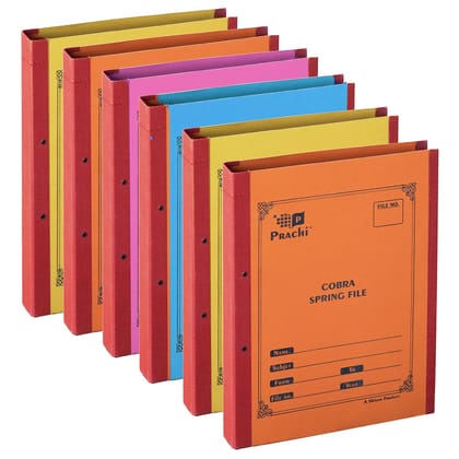 Storite 6 Pack Spring Files File A4 Size Paper Cobra File Document Holder Certificates Holder- Color May Vary (35 x 26 x 3.5 cm)