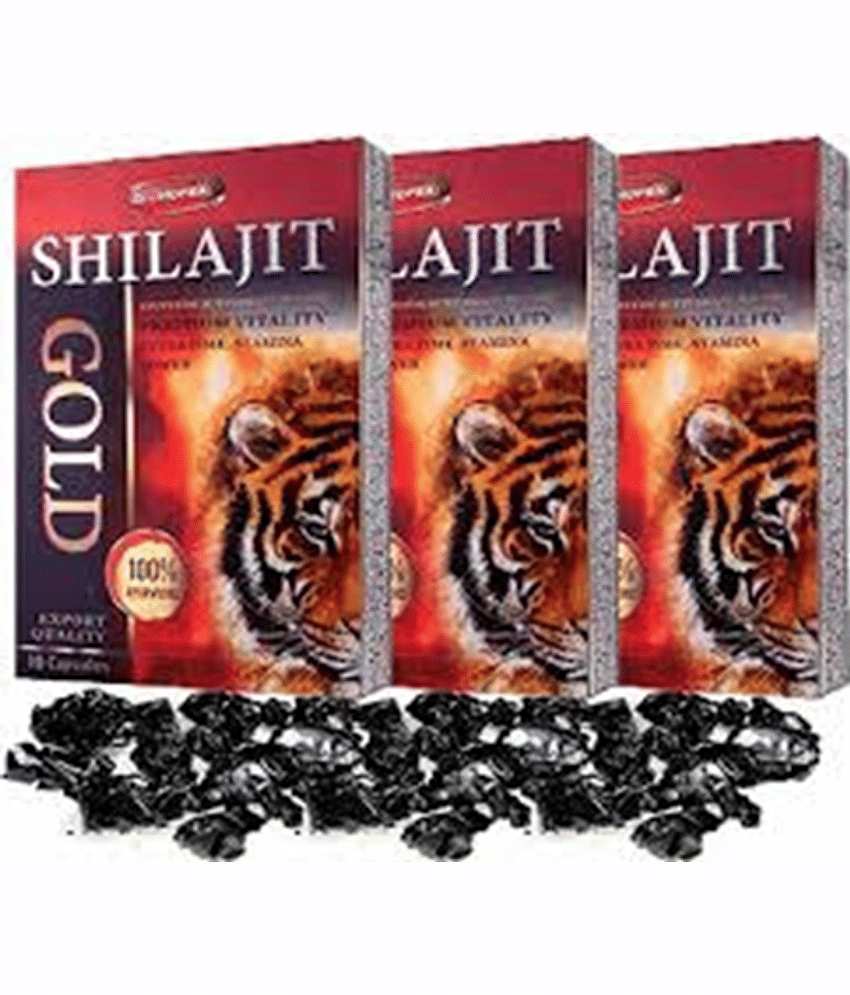 Dr Chopra Shilajit Gold (100% Ayurvedic) 10x3=30 Capsule 10 no.s (Pack Of3)