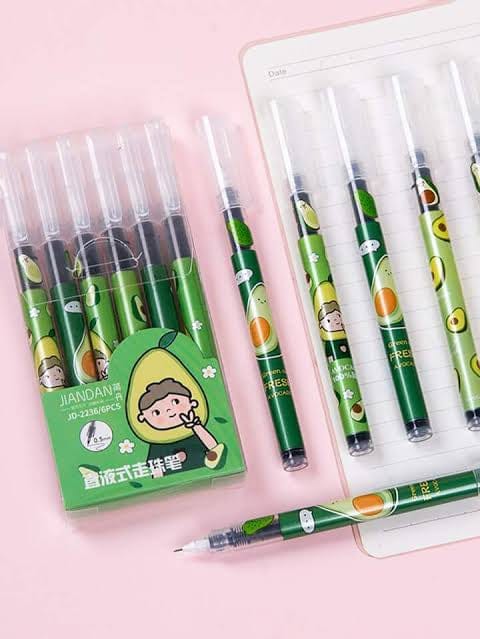 Avocado pen set | set of 6 pens