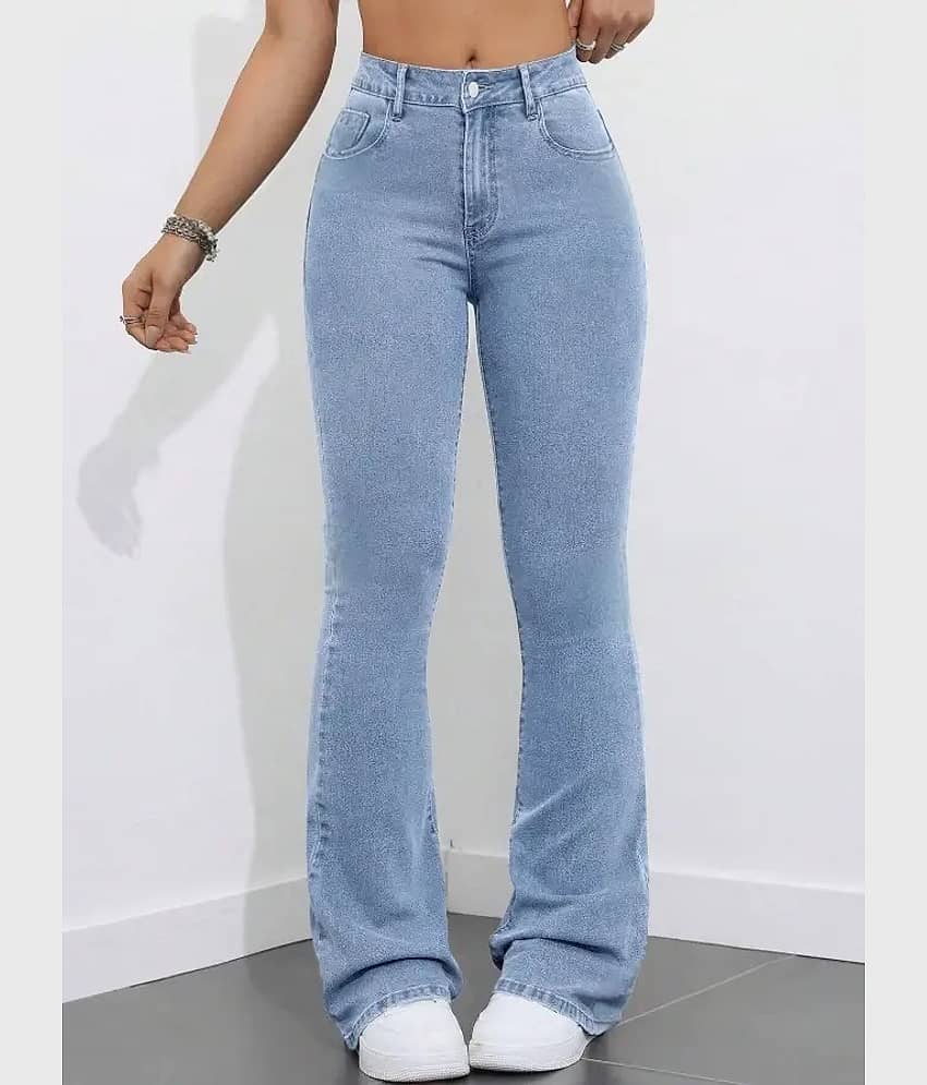 WOOMNY - Blue Denim Bootcut Women's Jeans ( Pack of 1 )