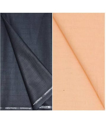 KUNDAN SULZ GWALIOR Multi Linen Unstitched Shirts & Trousers 1 Pant and Shirt Piece For Men