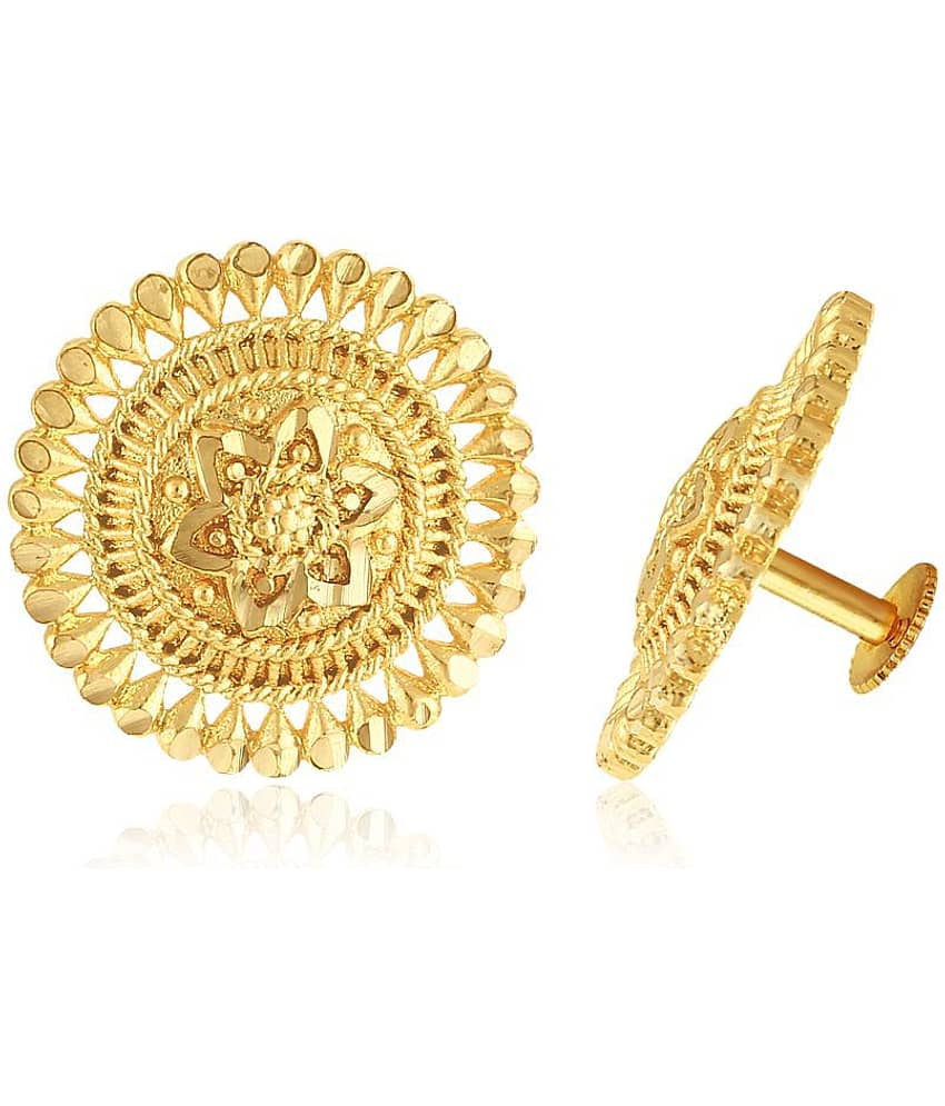 Traditional wear South Screw back alloy Gold Plated Stud Earring for Women and Girls