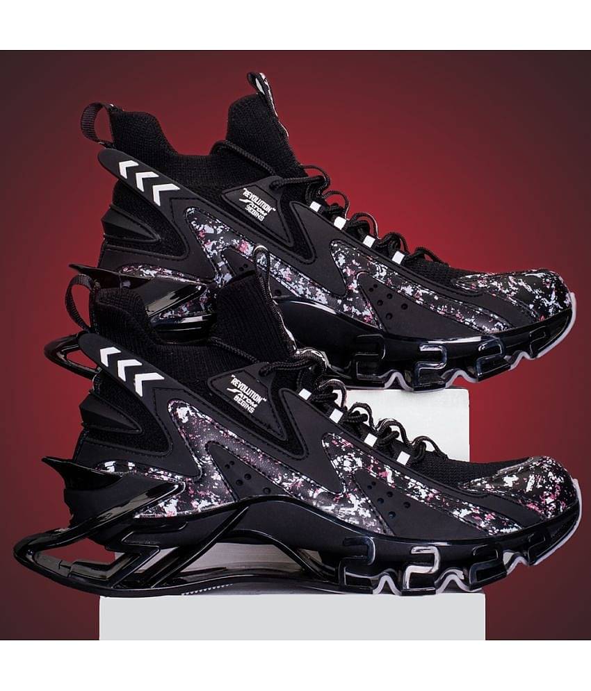 ATOM Multi Print Black Men's Lifestyle Shoes