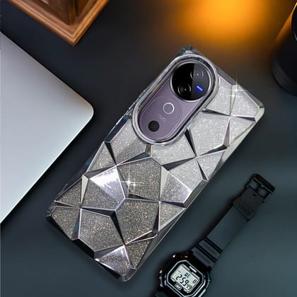 Dazzle Silver Silicone case for Vivo V40