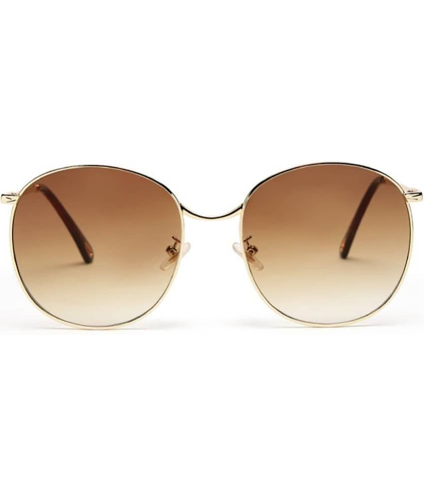 YourSpex - Gold Oval Sunglasses ( Pack of 1 )