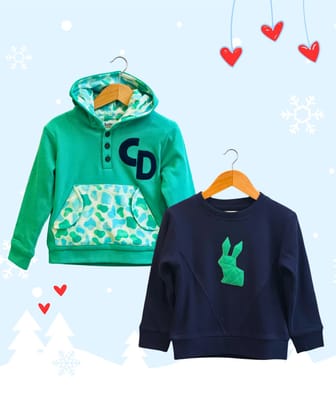 Baby-Kids 100% Cotton Terry Sweatshirts – Set of 2-6-9 months